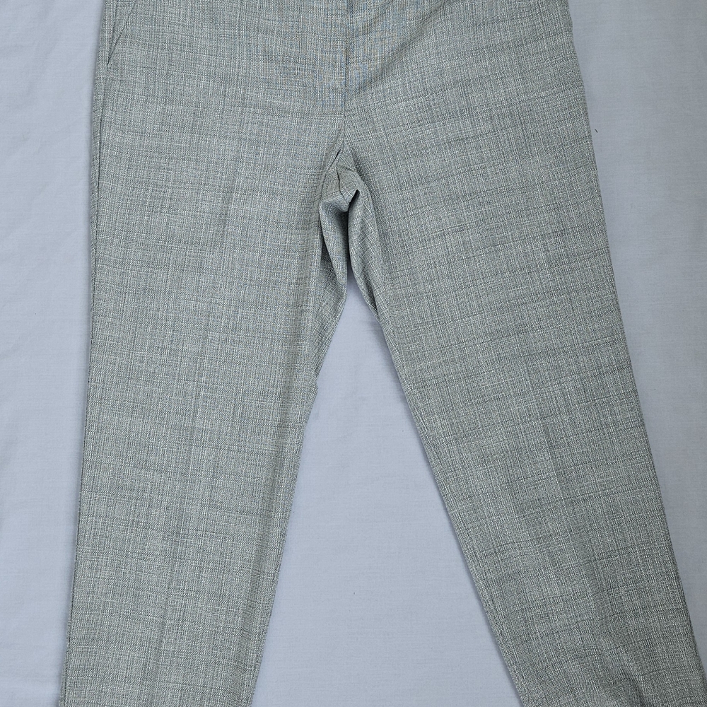 Talbots Hampshire Ankle Pants 14P NWT Gray Tweed Straight Leg Career Office Peti - Picture 2 of 15